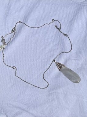Brighton Neptune’s Rings Agate Silver Necklace